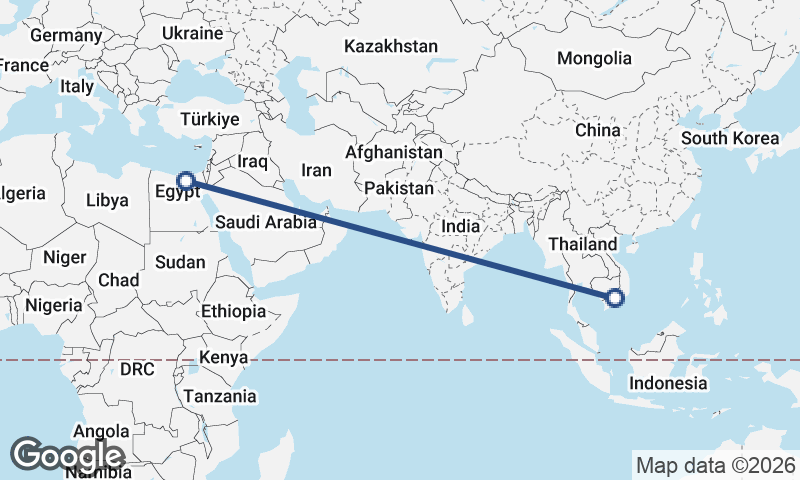 Cairo to Ho Chi Minh City
