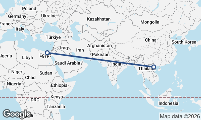 Cairo to Hanoi