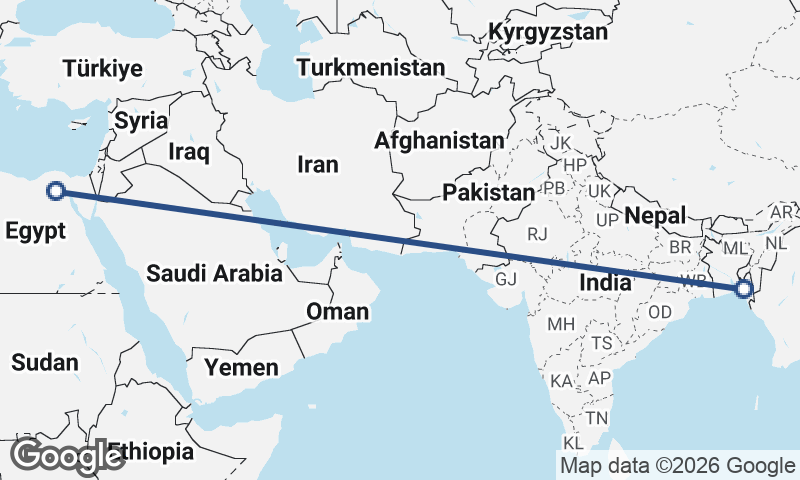 Cairo to Chittagong