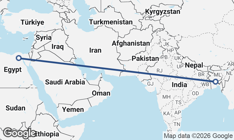Cairo to Dhaka