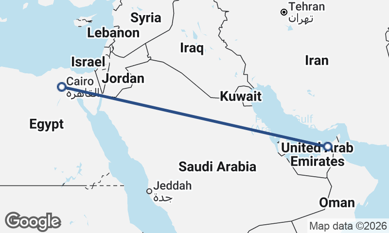 Cairo to Dubai