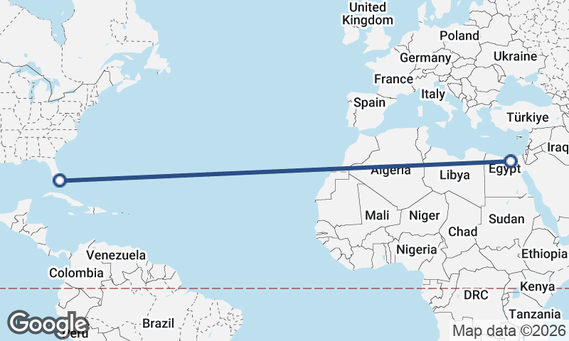 Cairo to Miami