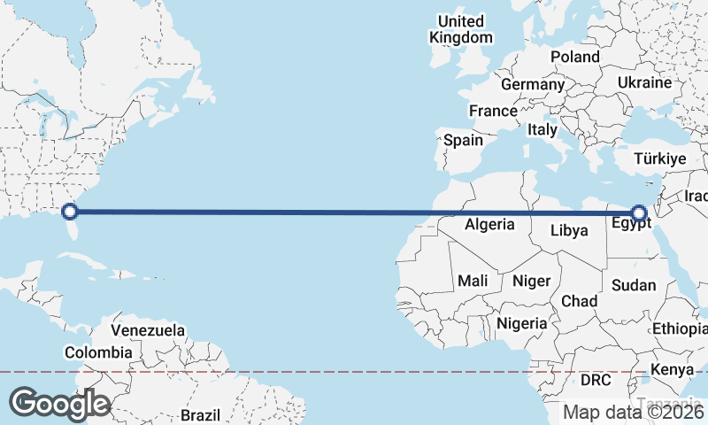 Cairo to Jacksonville