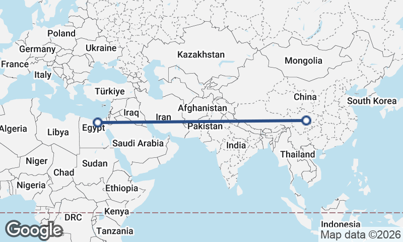 Cairo to Chengdu