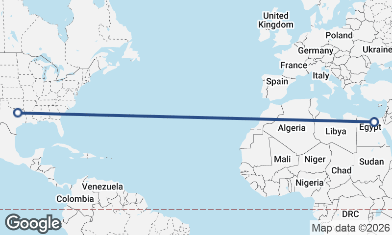 Cairo to Dallas