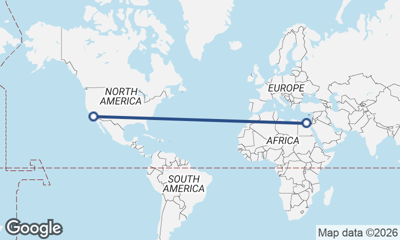 Cairo to Los Angeles