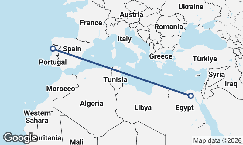 Cairo to Porto