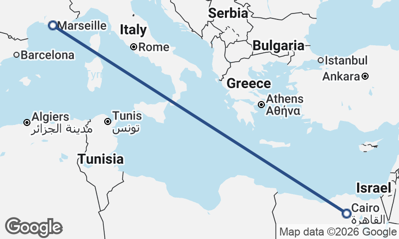 Cairo to Marseille