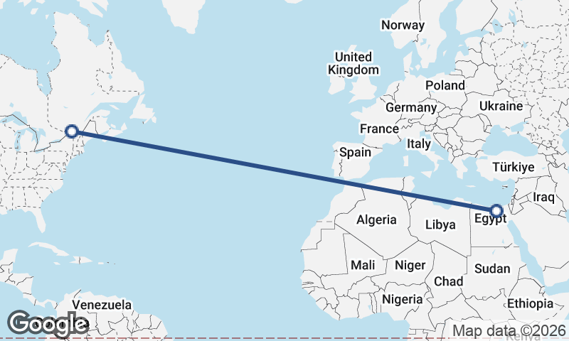 Cairo to Montréal