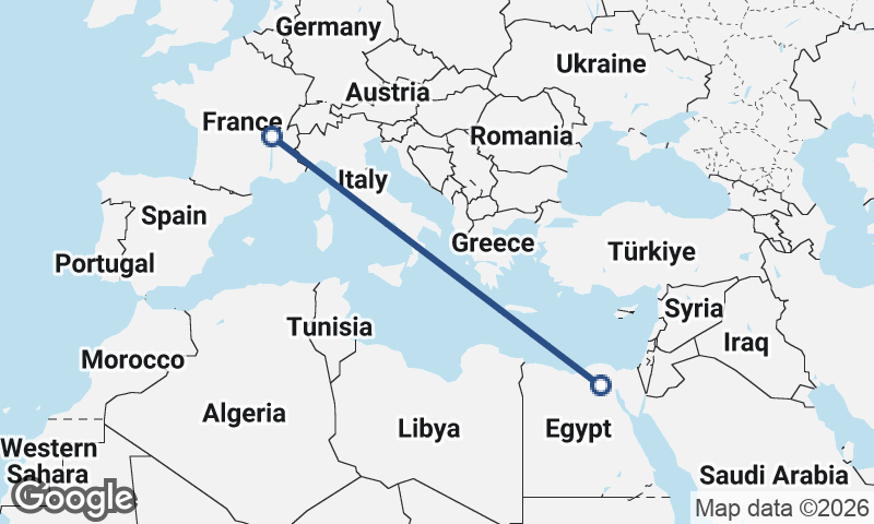 Cairo to Lyon