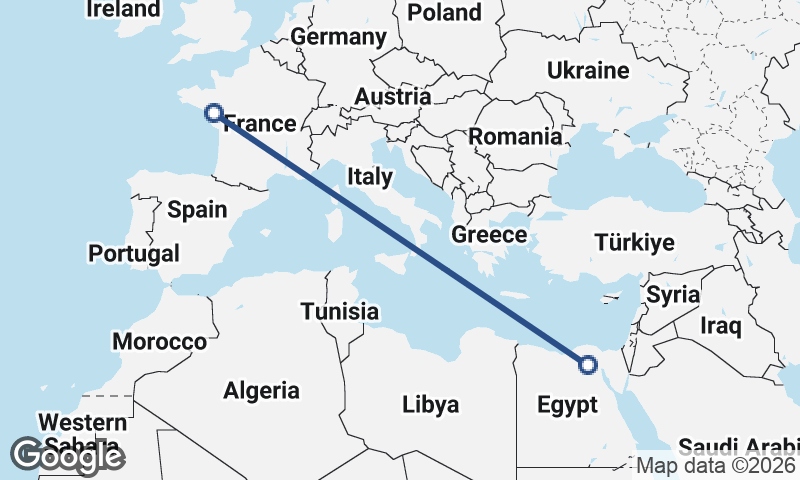 Cairo to Nantes