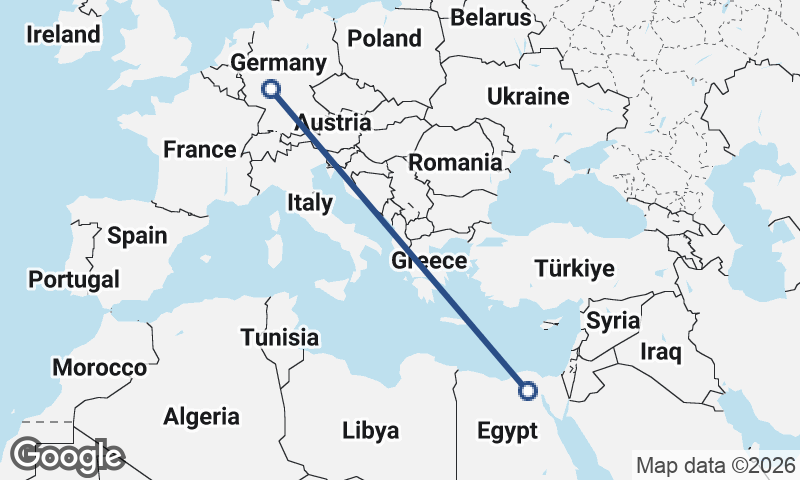 Cairo to Frankfurt