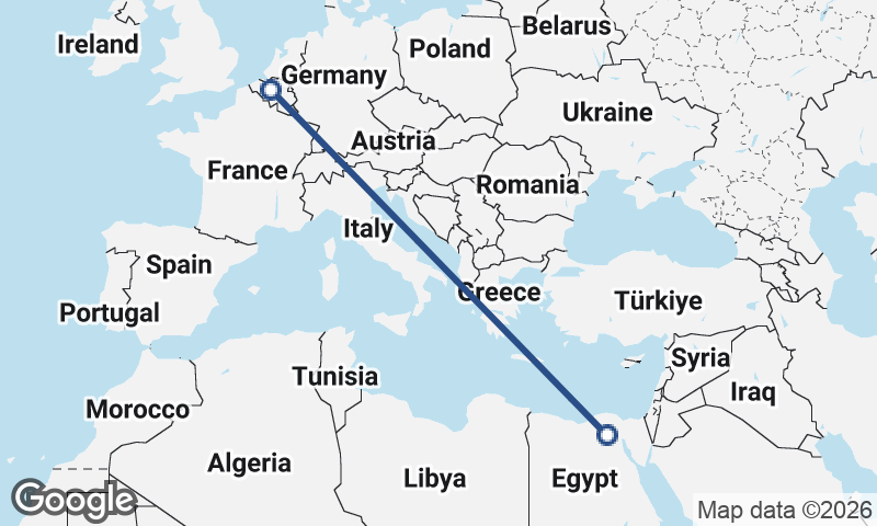 Cairo to Brussels