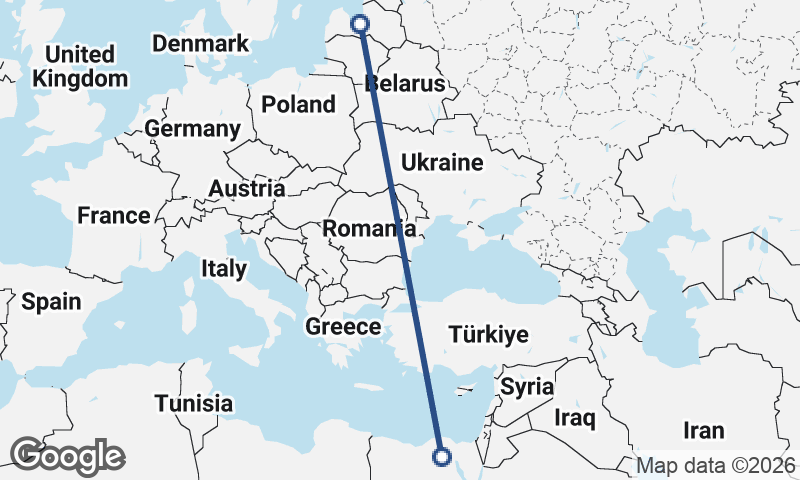 Cairo to Riga