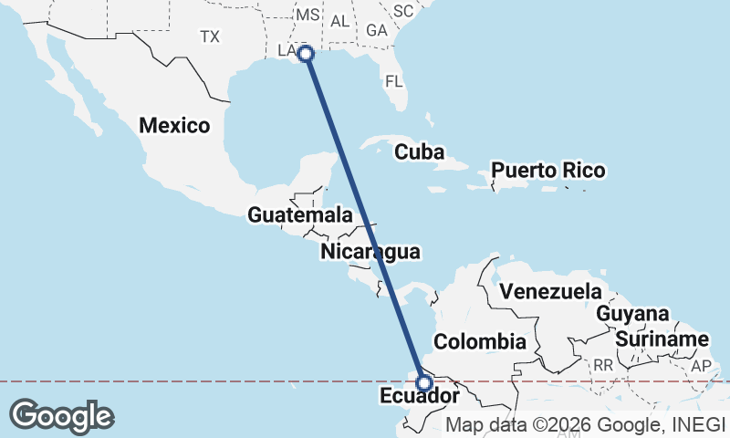 New Orleans to Quito