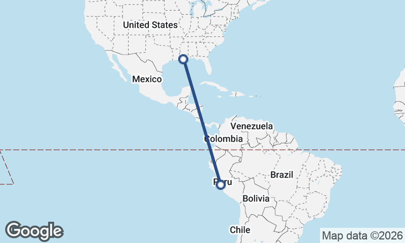 New Orleans to Lima