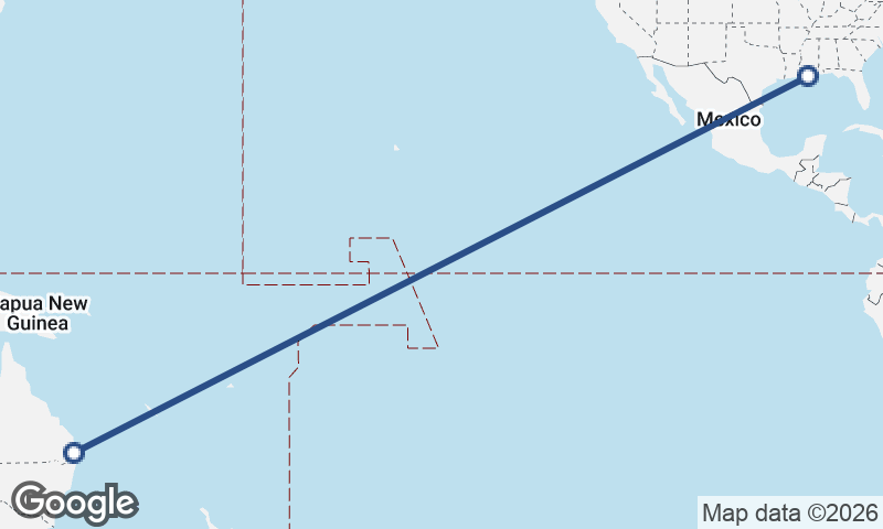 New Orleans to Brisbane