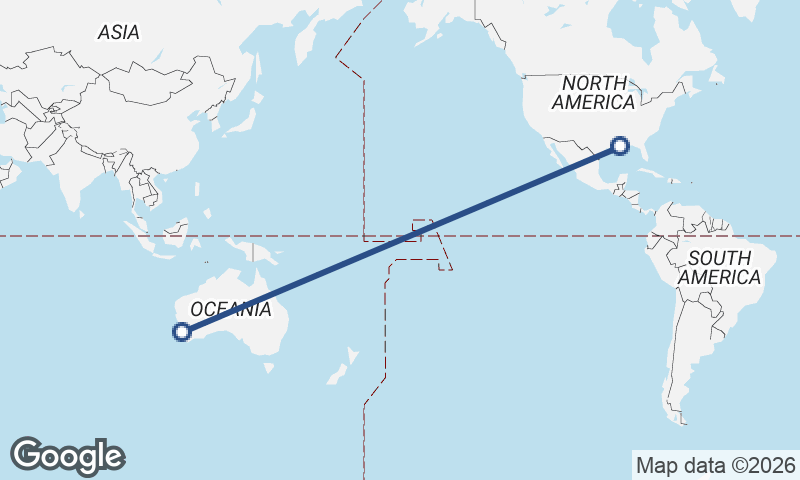 New Orleans to Perth