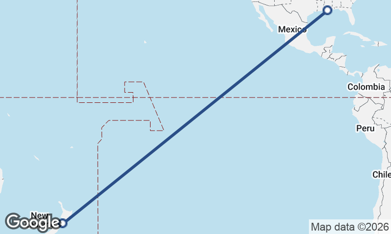 New Orleans to Wellington