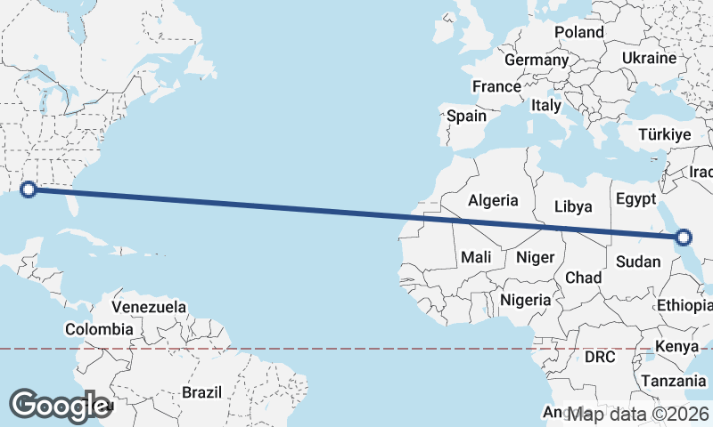New Orleans to Jeddah