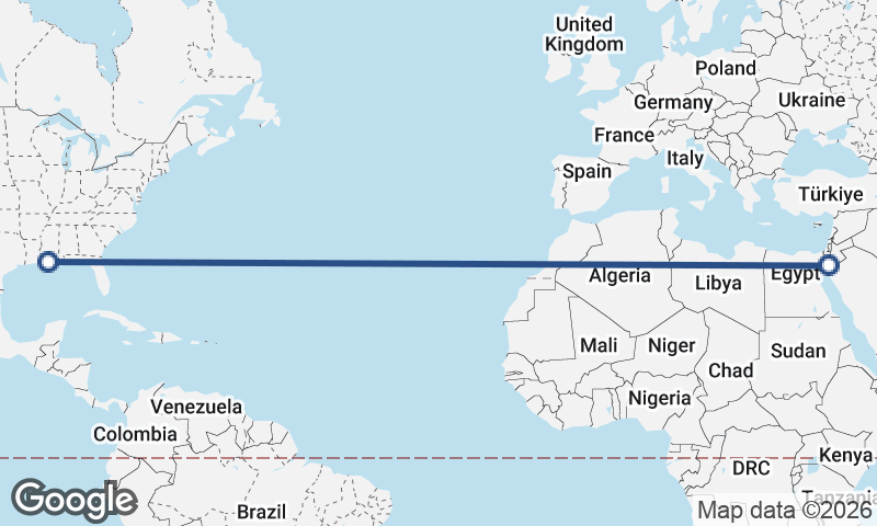 New Orleans to Al ‘Aqabah