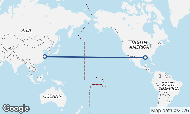 New Orleans to Shanghai