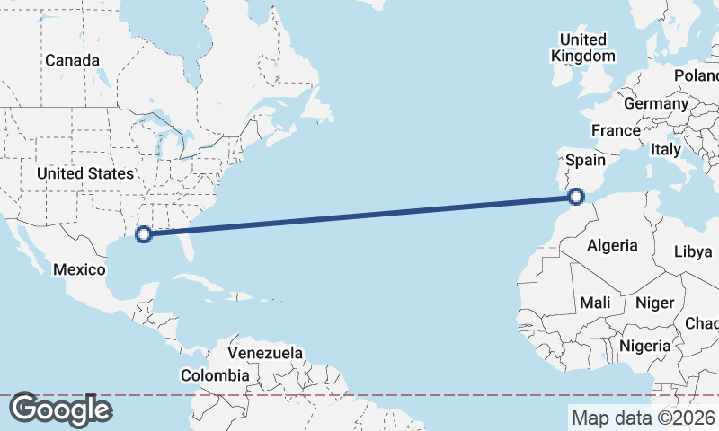 New Orleans to Algeciras