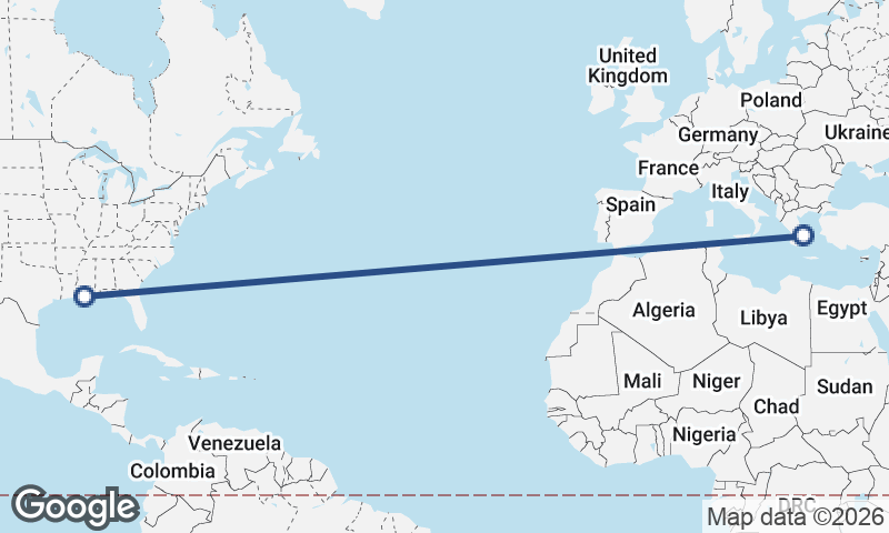 New Orleans to Athens