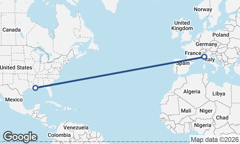 New Orleans to Genoa