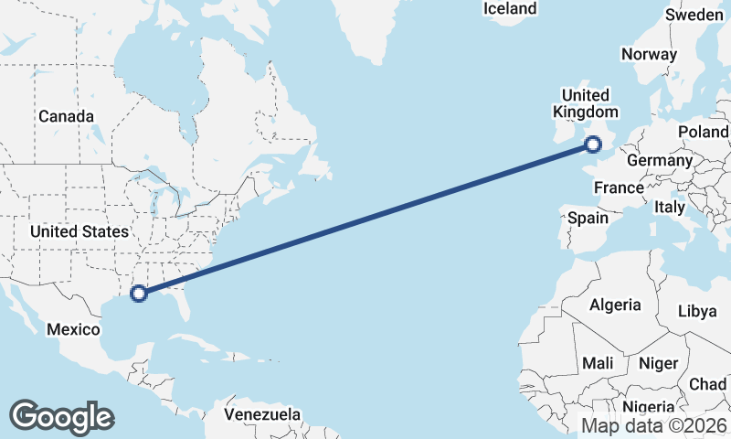 New Orleans to Bristol