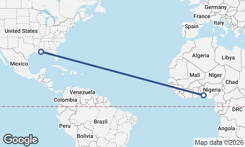 New Orleans to Lagos