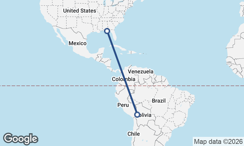 Panama City to La Paz