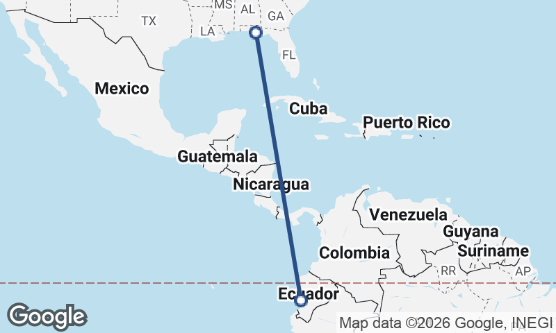 Panama City to Guayaquil