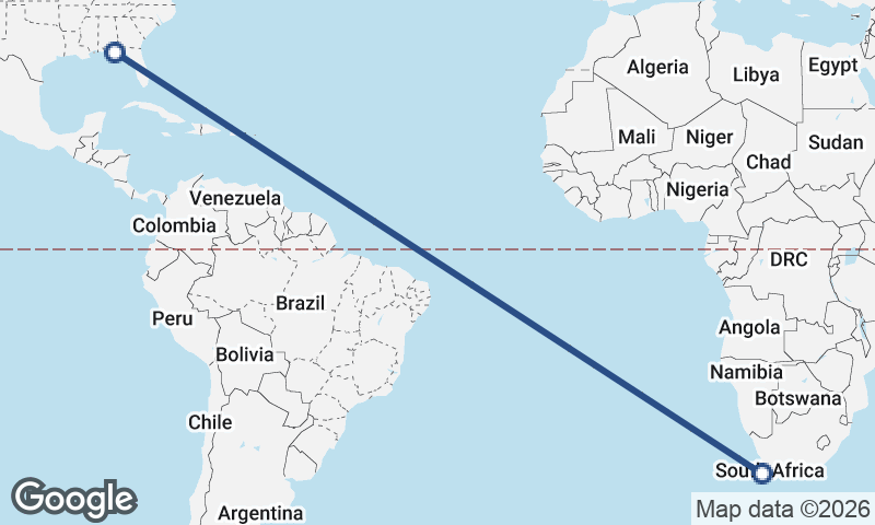 Panama City to Cape Town