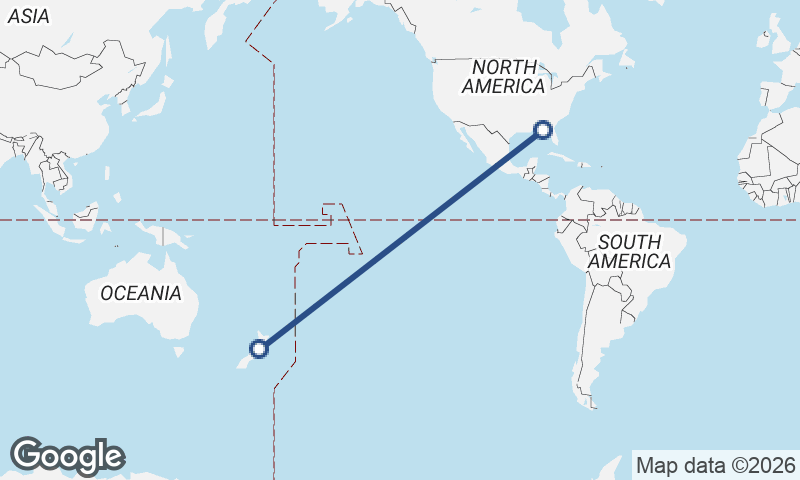 Panama City to Wellington