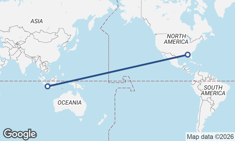 Panama City to Jakarta