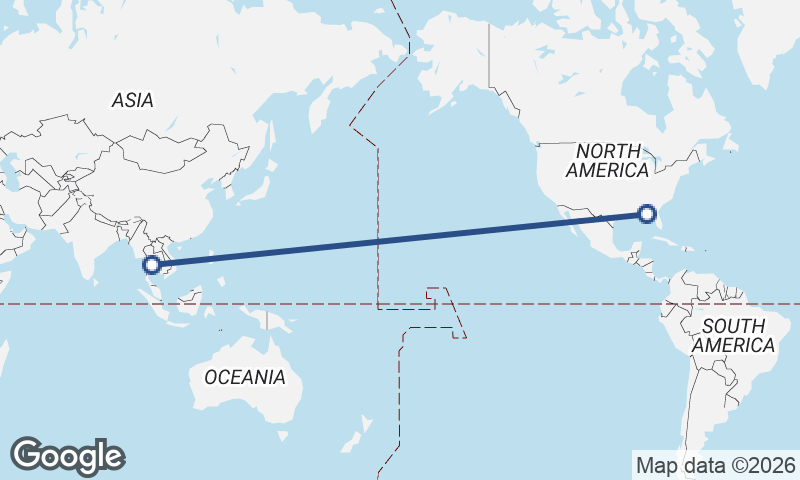 Panama City to Bangkok