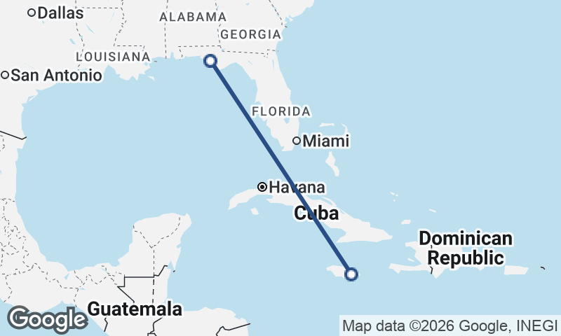 Panama City to Kingston