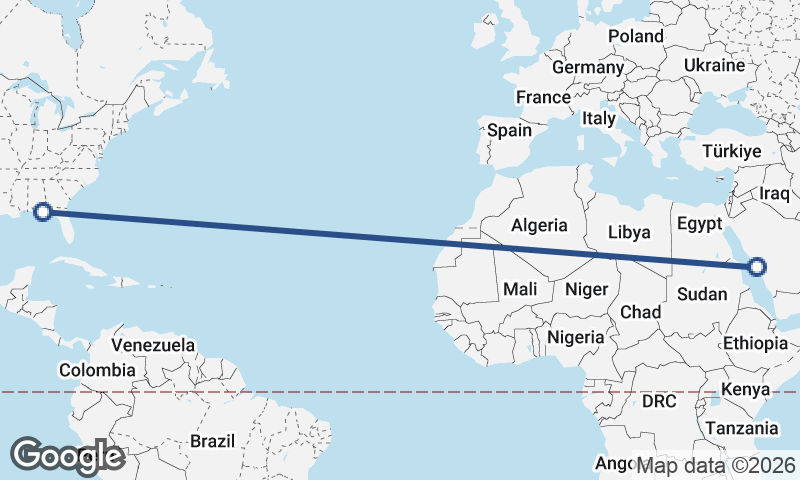 Panama City to Mecca