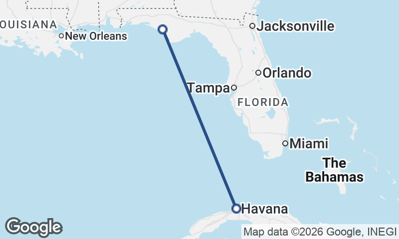 Panama City to Havana