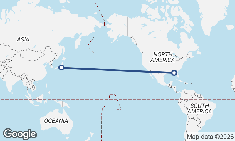 Panama City to Yokohama