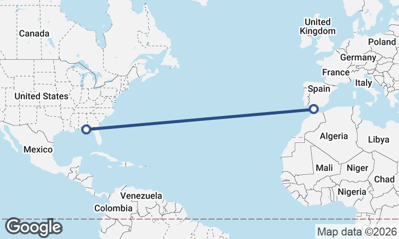 Panama City to Algeciras