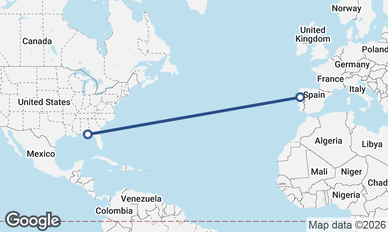 Panama City to Porto