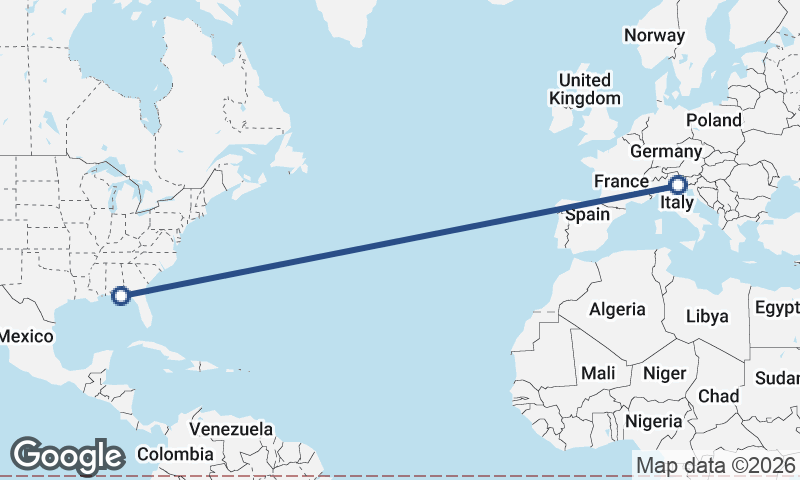 Panama City to Venice