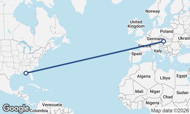 Panama City to Vienna