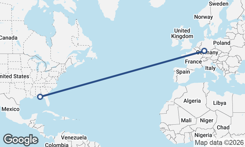 Panama City to Frankfurt