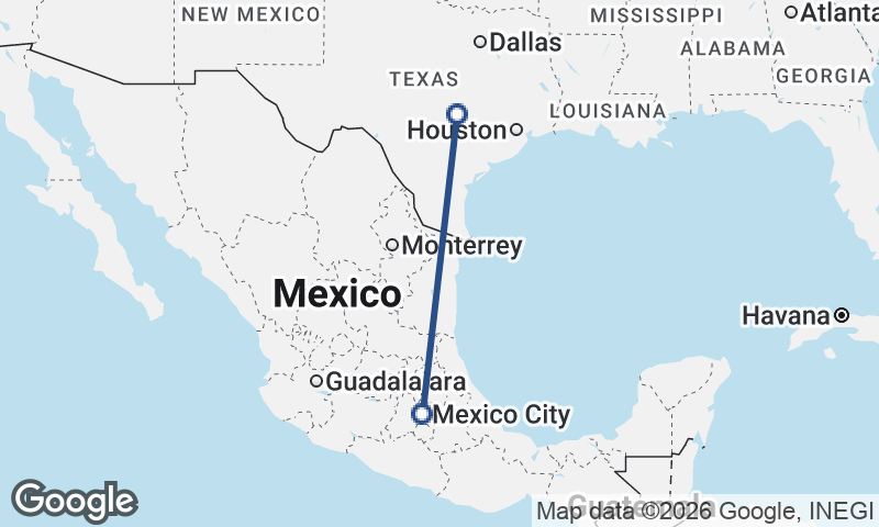Austin to Mexico City