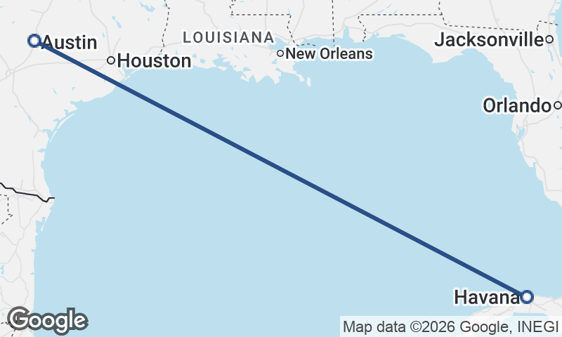 Austin to Havana