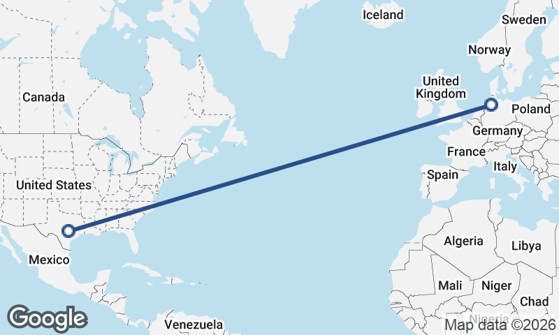 Austin to Bremerhaven