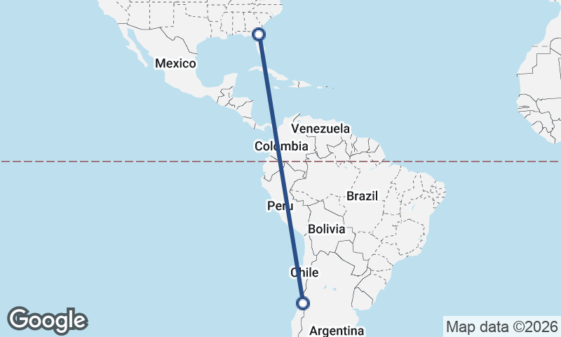 Jacksonville to Santiago